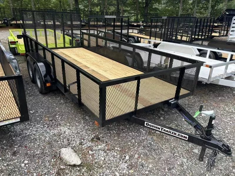 2025 76X16 2ft mesh sides gate brake Utility Trailer