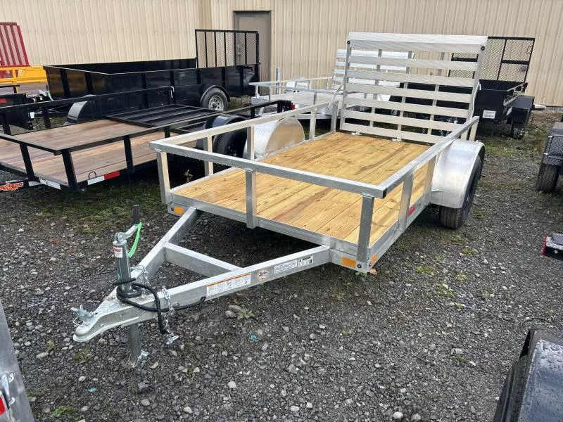 2026 ALCOM 5.5x10 Aluminum w/Wood Floor Utility Trailer