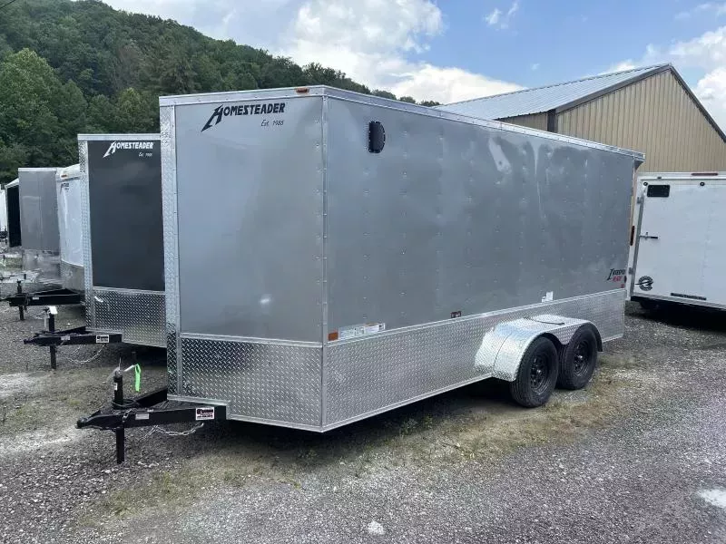 2026 Homesteader 7x16 Intrepid OHV pkg 1ft extra height sd ramp spoiler Enclosed Cargo Trailer