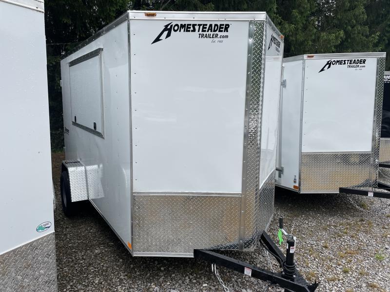 2022 Homesteader Intrepid 6x12 VNose Concession SD double door O