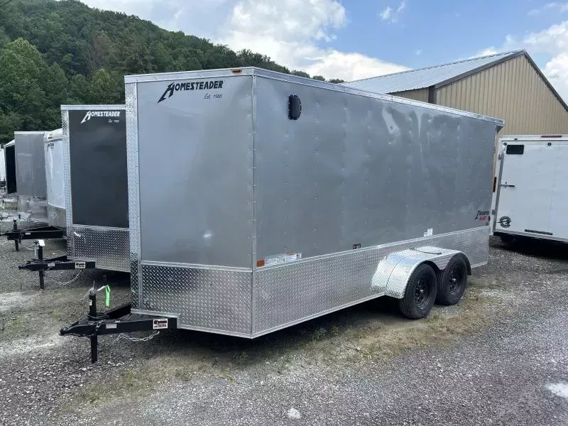 2026 Homesteader 7x16 Intrepid OHV pkg 1ft extra height sd ramp spoiler Enclosed Cargo Trailer