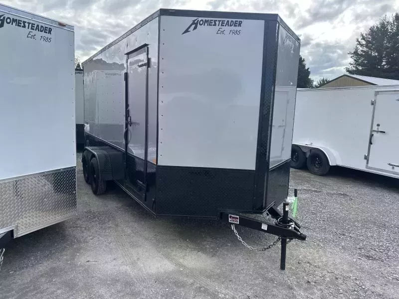 2026 Homesteader 7x16 BLACKOUT OHV Intrepid 1ft extra height spoiler polycore Enclosed Cargo Trailer