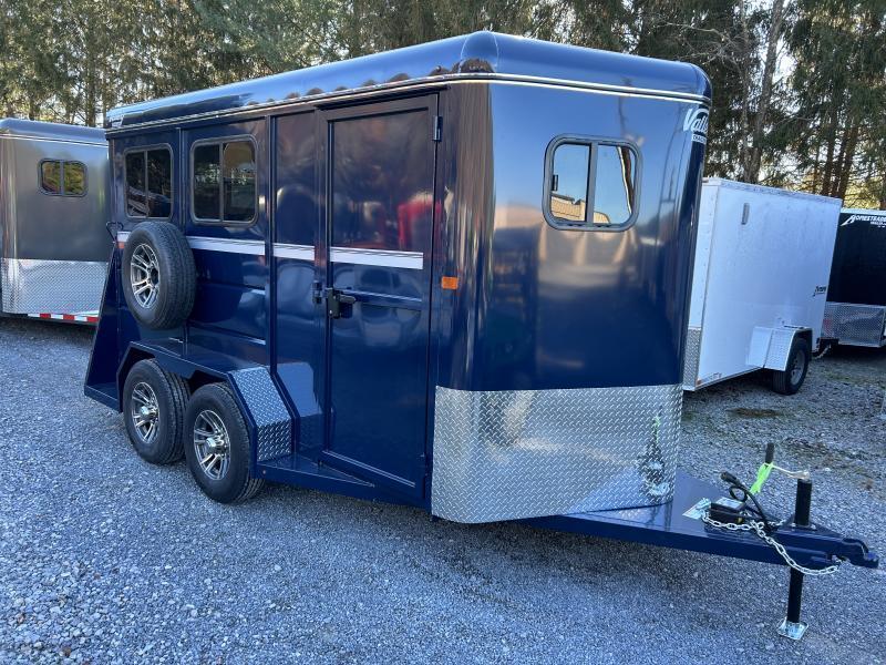 2026 Valley Trailers 2820 THOROUGHBRED 6.8W X 14L X 7TALL 2 HORSE SLANT WITH ALUM WHEELS 