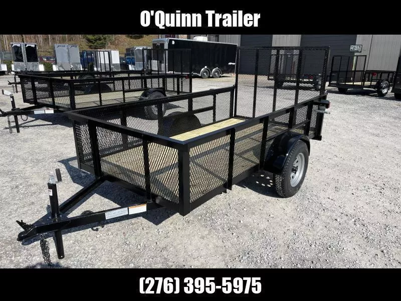 5x10 3K 2ft mesh sides gate single axle Utility Trailer
