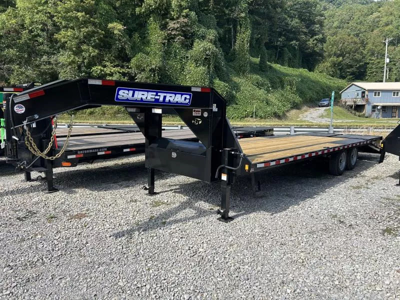 2026 Sure-Trac 25ft 20+5 17.6K Gooseneck w/full width ramps Equipment Trailer