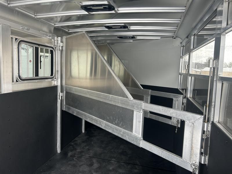 2024 Adam Rustler 3 Horse Slant Aluminum Horse Trailer Stock Trailers