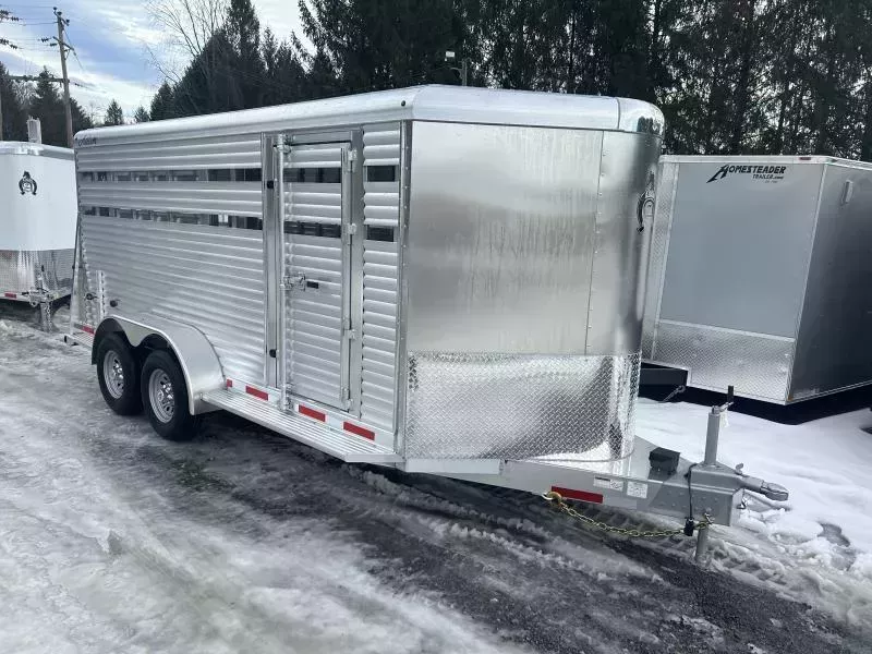 2026 Adam 2024 16ft 5ton Adam Wranger All Aluminum Stock Trailer Stock / Stock Combo Trailer