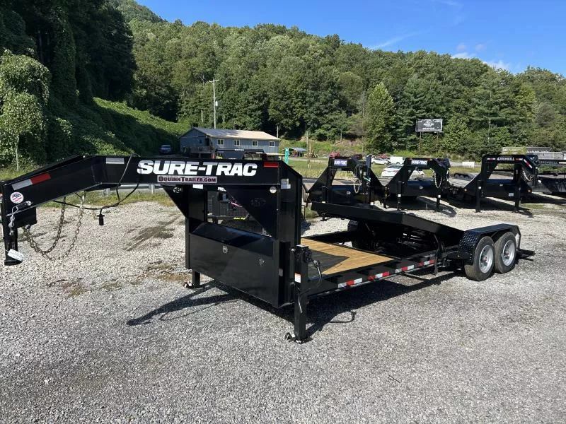 2026 Sure-Trac PRO SERIES 22FT 6+16 Power Tilt 17.6K Gooseneck Equipment Trailer