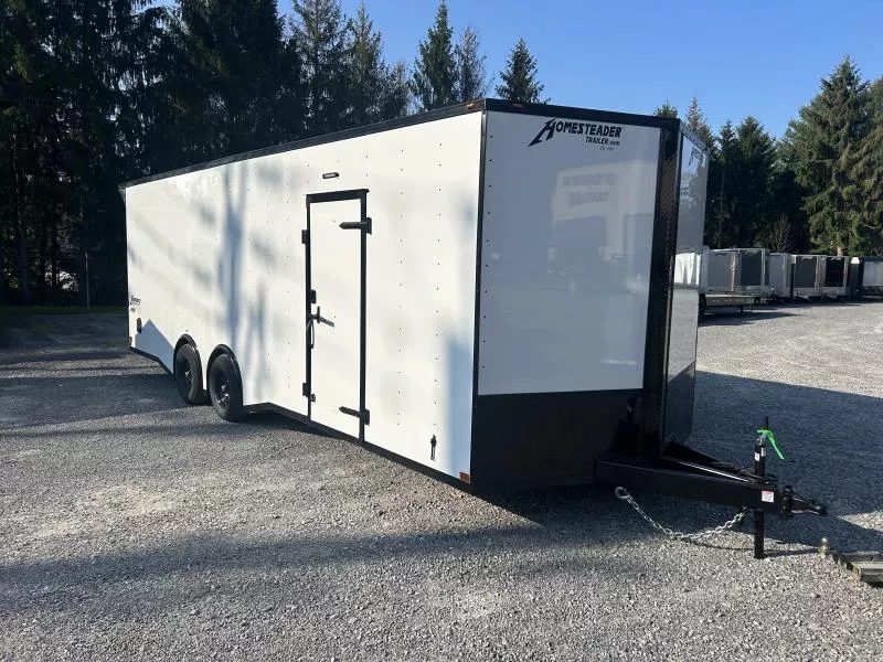 2026 Homesteader 824 intrepid HD 5 ton 7'tall Wide Ramp Spread Axle Spoiler Blackout car hauler Enclosed Cargo Trailer