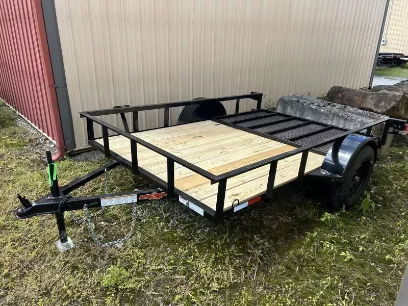 2026 Down 2 Earth 76x10 angle series single axle w/gate Utility Trailer