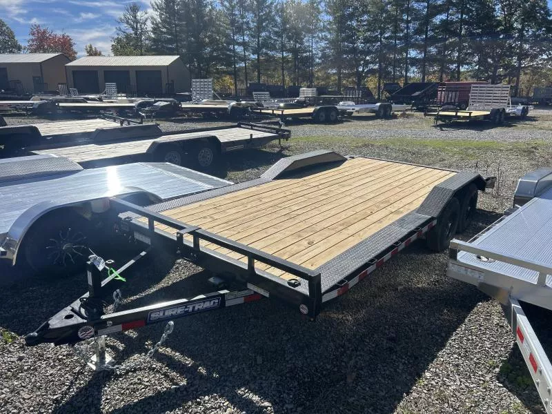 2026 Sure-Trac 102x18 Drive Over Fender 5Ton Wood Floor Car Hauler Car / Racing Trailer