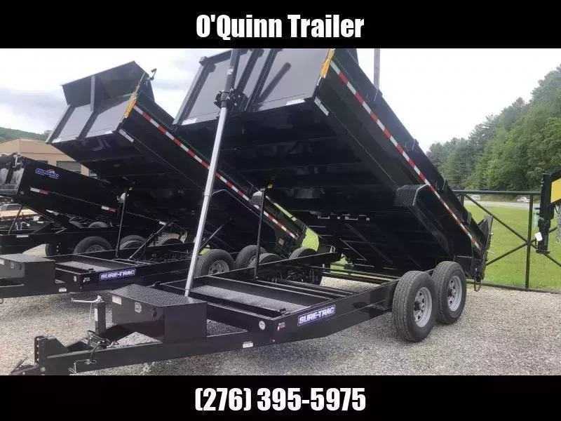 2026 Sure-Trac 82X14 7TON DUMP TELESCOPIC W/TARP AND RAMPS Dump Trailer