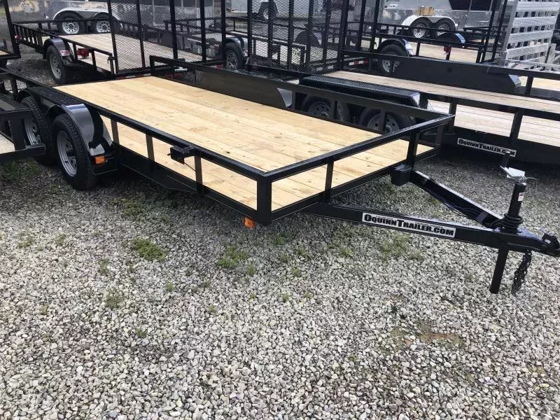 2026 82x16 tandem utility with brakes and no gate w/slide under ramps utility