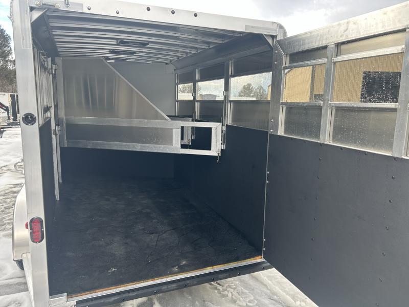 2024 Adam Rustler 3 Horse Slant Aluminum Horse Trailer Stock Trailers