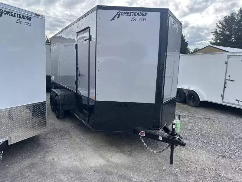 2026 Homesteader 7x16 BLACKOUT OHV Intrepid 1ft extra height spoiler polycore Enclosed Cargo Trailer