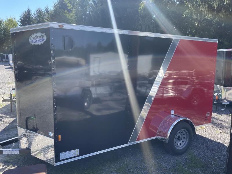 2022 Continental Cargo 6x12 V-Nose Side Door Ramp Door two tone Enclosed Cargo Trailer 2022 Continental Cargo 6x12 V-Nose Side Door Ramp Door two tone Enclosed Cargo Trailer