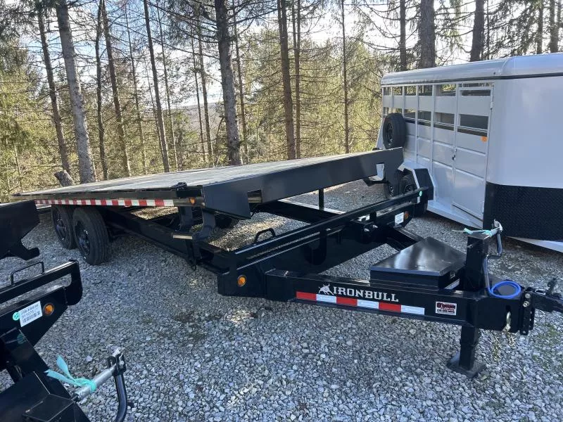 2026 Norstar/Ironbull 102x22 16K 8K Axles 17.5 Tires Bumper/Pintle Power Hydraulic Tilt Deckover Equipment Trailer