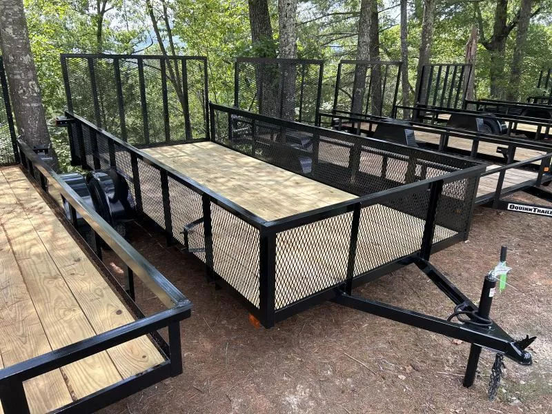 2025 76x14 gate 2ft mesh sides single axle Utility Trailer