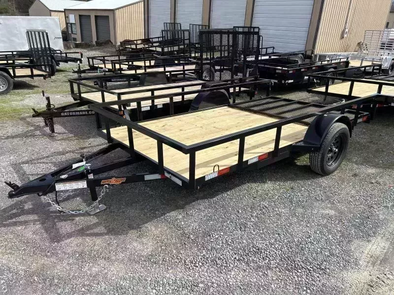 2026 Down 2 Earth 76x12 Tube Top single axle w/gate Utility Trailer