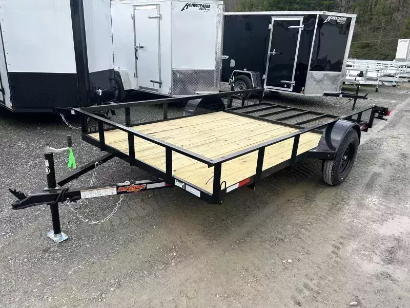 2026 Down 2 Earth 76x12 angle series single axle w/gate Utility Trailer