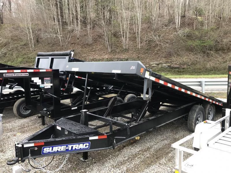 2026 Sure-Trac 102x22 15K Bumper/Pintle Hydraulic Tilt Deckover Equipment Trailer