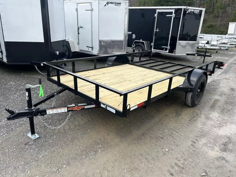 2026 Down 2 Earth 76x12 angle series single axle w/gate Utility Trailer