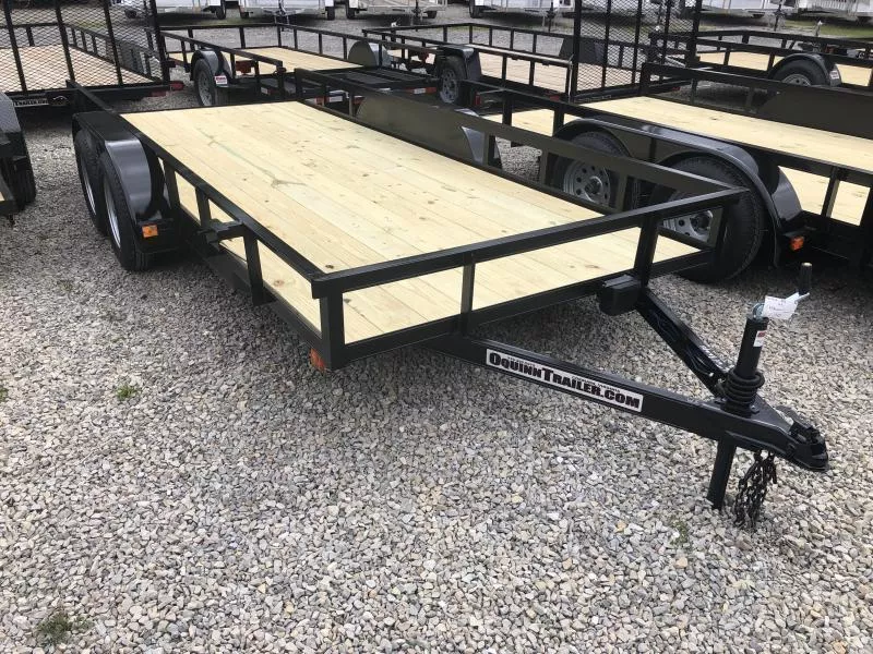 2022 76x16 tandem utility with brakes and no gate w/slide under ramps Utility Trailer