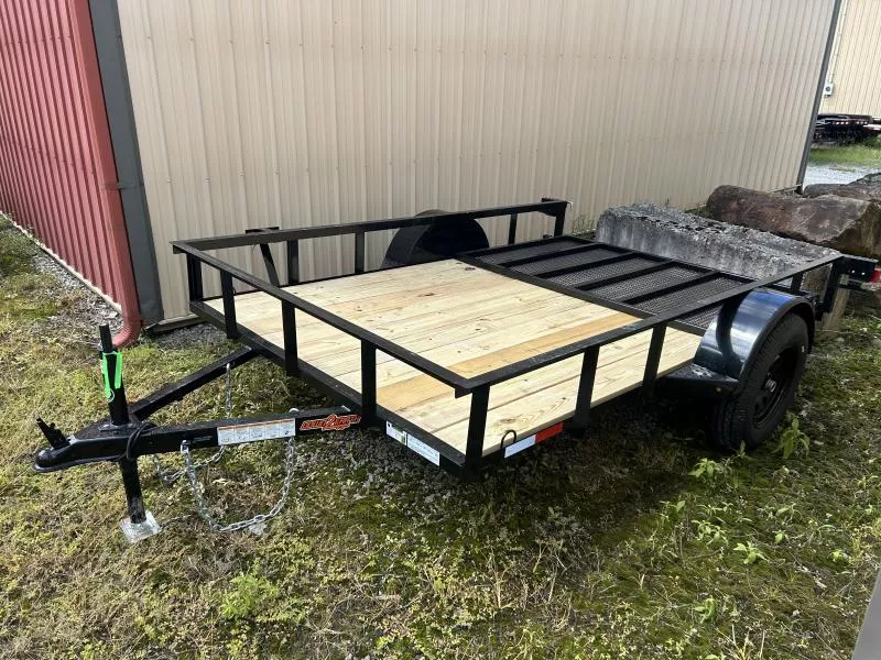 2026 Down 2 Earth 76x10 angle series single axle w/gate Utility Trailer