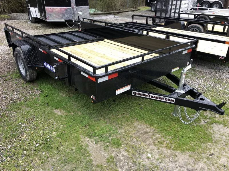 2026 Sure-Trac 82x12 Single Axle Solid Steel Sides Utility Trailer