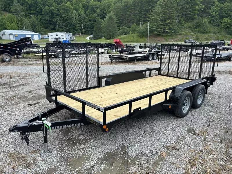 2026 Gatormade Trailers 82x16 Side Load gate tandem Utility Trailer