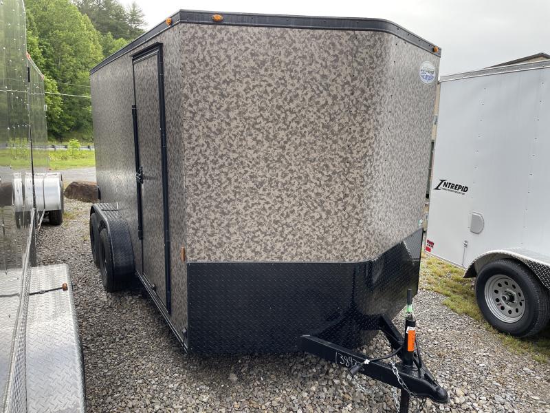 2022 Continental Cargo 7x14 vnose black out sd ramp door Enclosed Cargo Trailer 2022 Continental Cargo 7x14 vnose black out sd ramp door Enclosed Cargo Trailer