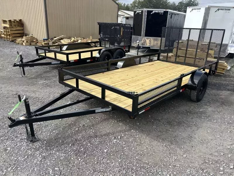 2026 82x14 side load atv ramps w/gate single axle Utility Trailer