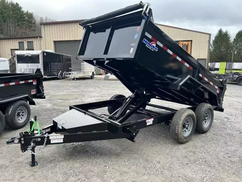 Hawke Trailers 6X12 5TON Low Profile WITH TARP AND RAMPS Dump Trailer