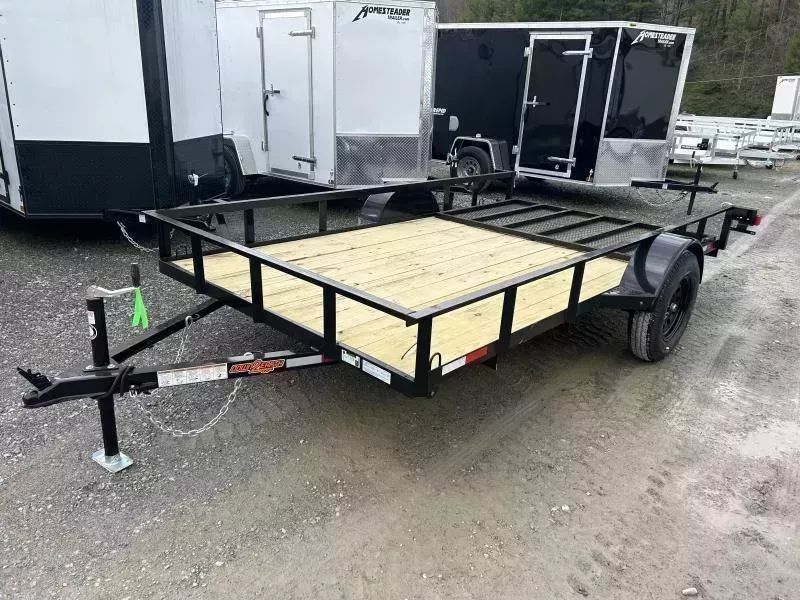 2026 Down 2 Earth 76x12 angle series single axle w/gate Utility Trailer
