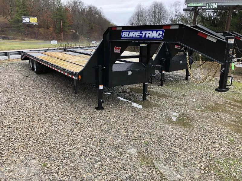 2025 Sure-Trac 30ft 25+5 22.5K GN Tandem Dual w/Full Width Ramps Equipment Trailer