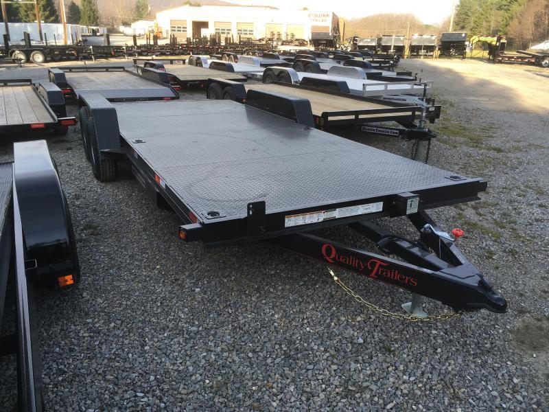 2023 Quality Trailers 82x20 5ton steel floor car hauler left removable