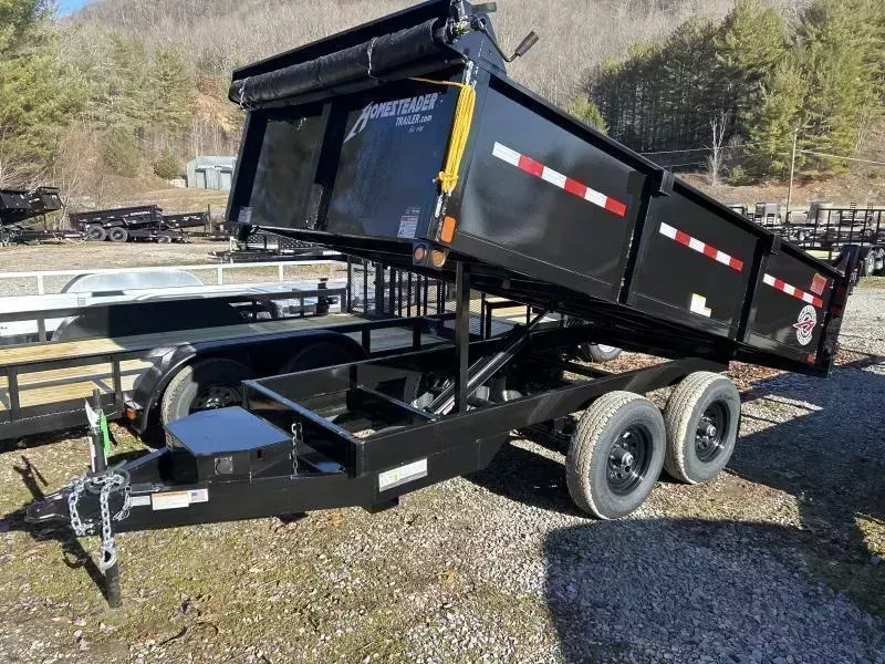 2026 Homesteader 6x12 deckover 5 ton tarp Dump Trailer