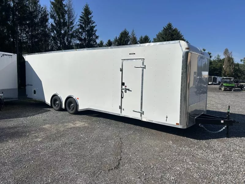 2026 Homesteader 8.5X28 CHAMPION 7' tall 5 ton wider ramp rear spoiler spread axle car hauler Enclosed Cargo Trailer