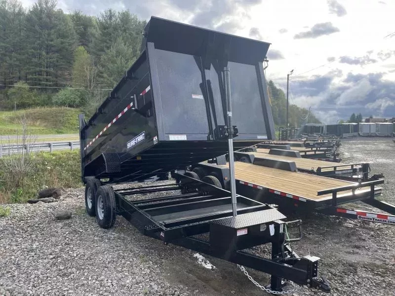 2026 Sure-Trac 82X14 4FT SIDES 7TON DUMP TELESCOPIC W/TARP AND RAMPS Dump Trailer