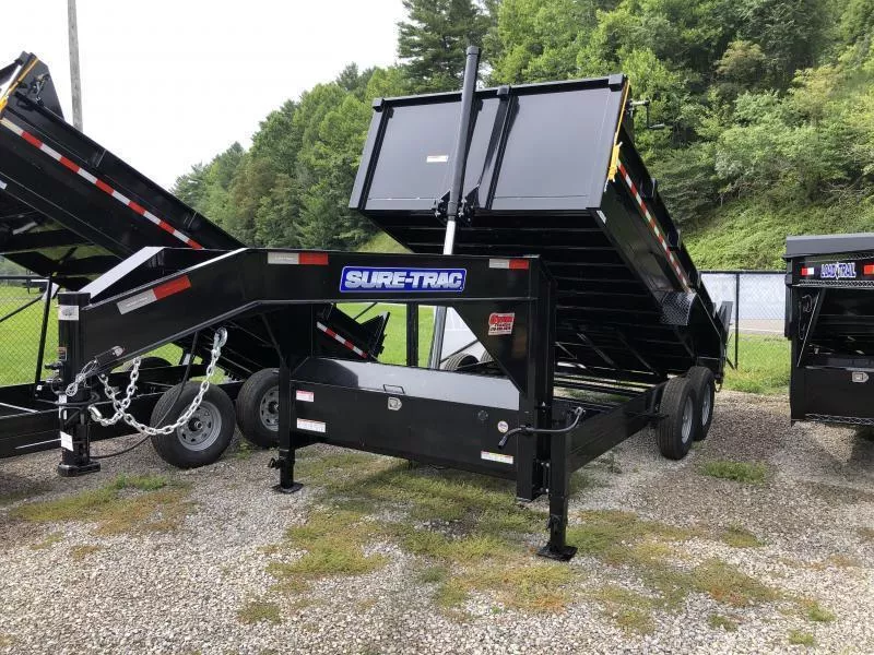 2026 Sure-Trac 82X16 Gooseneck Dump Telescopic Lift Dump Trailer