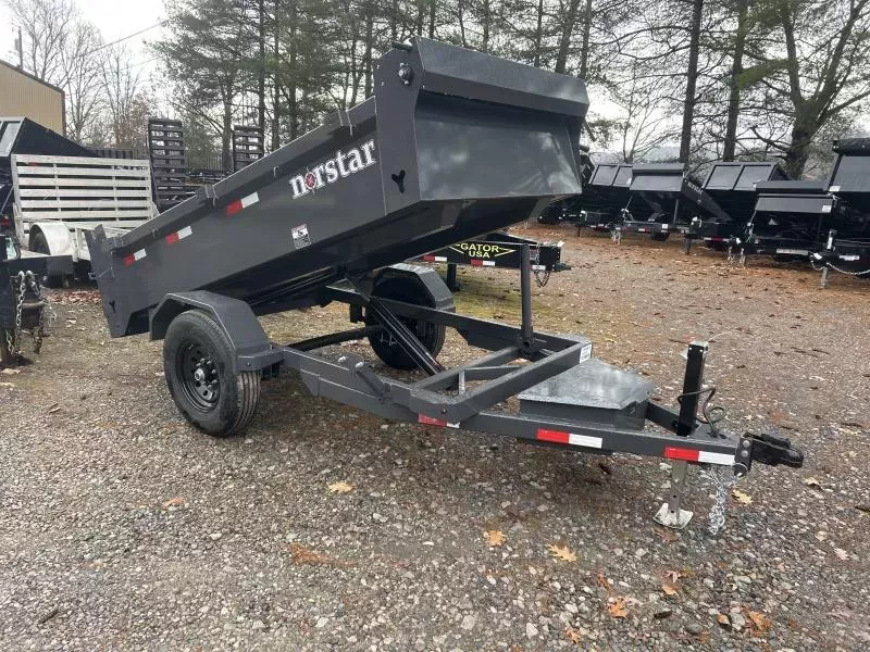 2026 Norstar 5x10 DCB 7K single axle w/brakes ramps tarp  Dump Trailer
