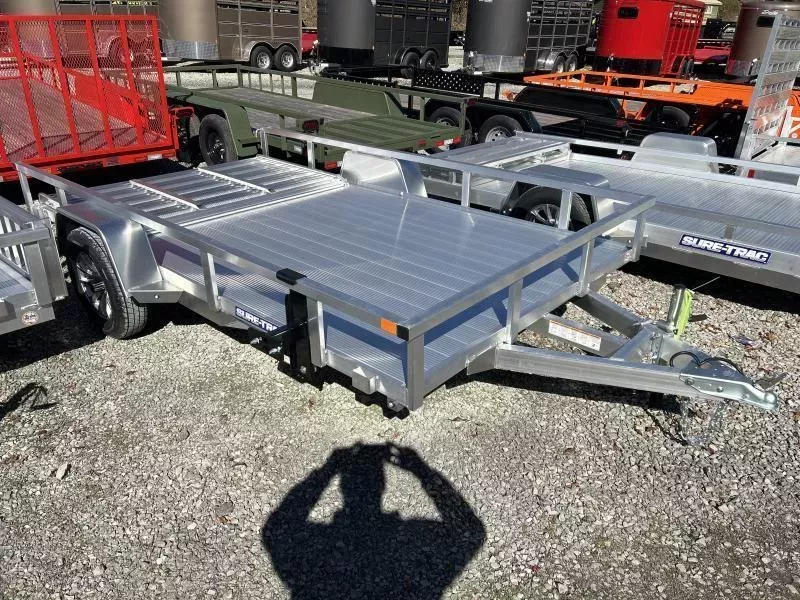 82X12 Sure Trac Single Axle All Aluminum Utility Trailer