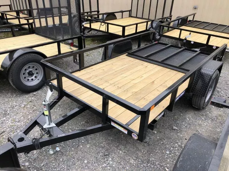 2025 Sure-Trac 5X10 Tube Top w/Gate single axle Utility Trailer