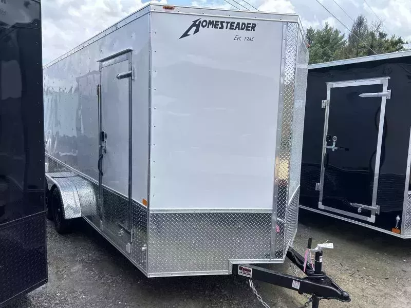 2026 Homesteader 7x16 Intrepid OHV pkg 1ft extra height Rear Spoiler Enclosed Cargo Trailer