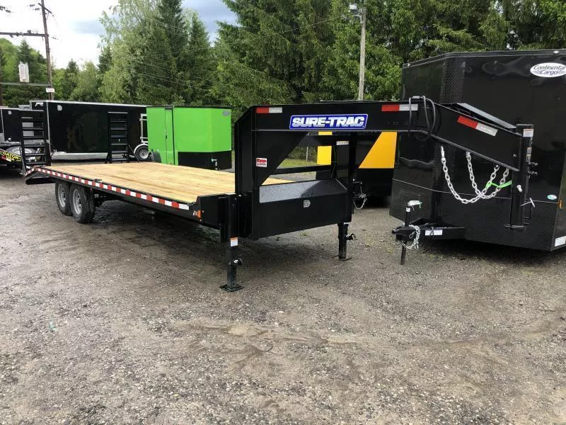 2025 Sure-Trac 24ft 20+4 Gooseneck SD 15K Equipment Trailer