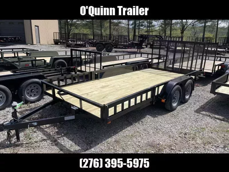 2026 82X16 gate w/ATV SIDE LOAD RAMPS brake Utility Trailer