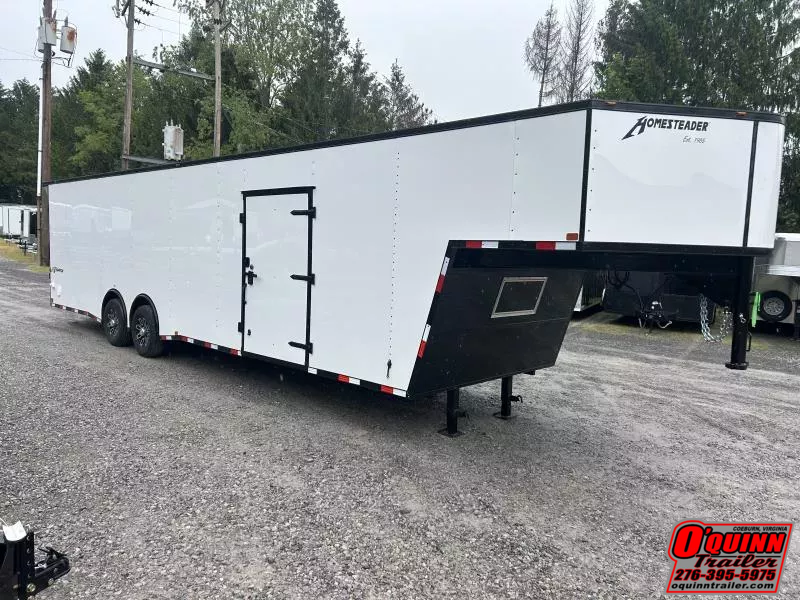 2025 Homesteader 38ft Gooseneck CHAMPION 7' tall  7ton Wide Ramp  REAR SPOILER spread axle car hauler Enclosed Cargo Trailer
