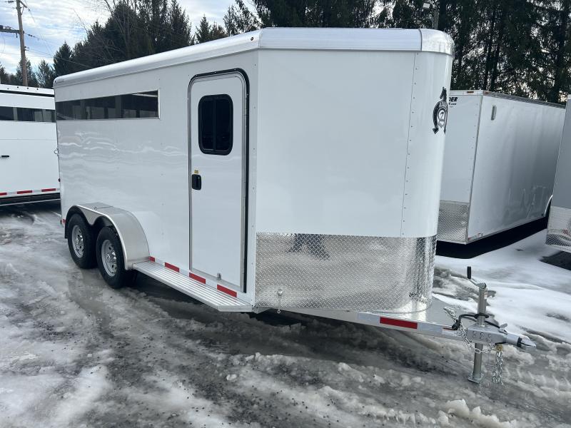 2024 Adam Rustler 3 Horse Slant Aluminum Horse Trailer Stock Trailers