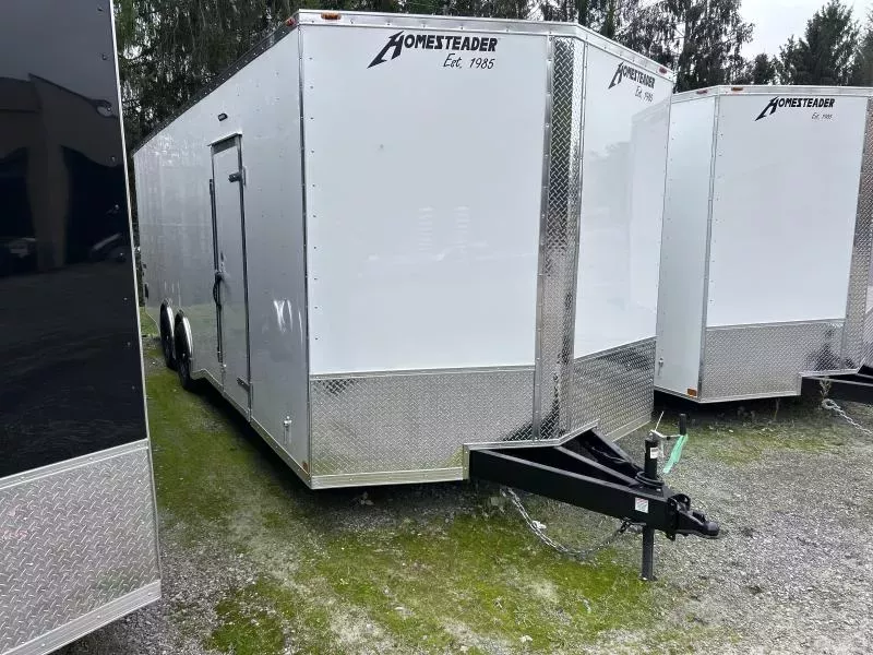 2026 Homesteader 8.5x24 HD 7FT TALL 5 ton spread axle WIDE RAMP Spoiler car hauler Enclosed Cargo Trailer