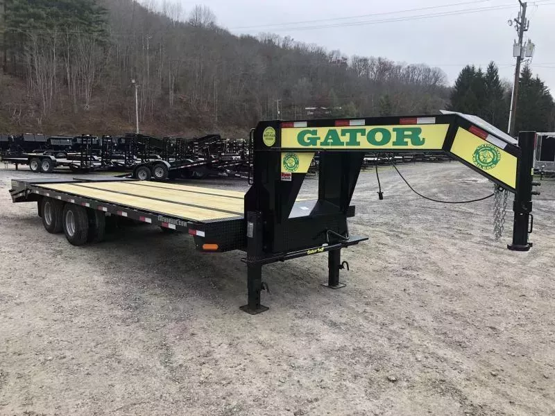 2025 Gatormade Trailers 25ft 20+5 24.9K tandem dual gooseneck with big Goliath ramps Equipment Trailer